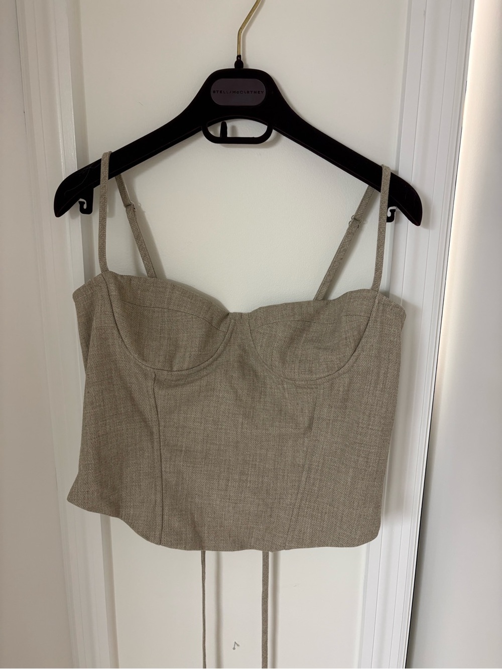 Missguided Beige Bustier Crop Cami